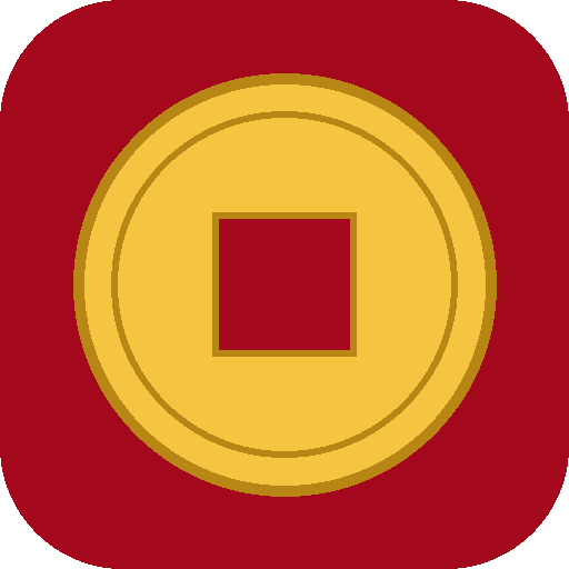 Logo Bet Chinesa: moeda chinesa dourada em fundo vermelho